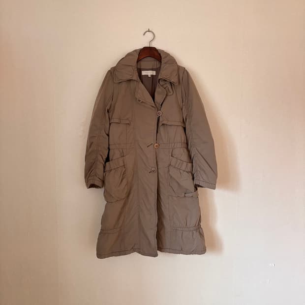 플라스틱 아일랜드 S 캐주얼 코트 소프트 트렌치 