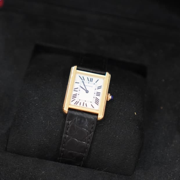 까르띠에 탱크 솔로 스몰 18k 금장 옐로우골드