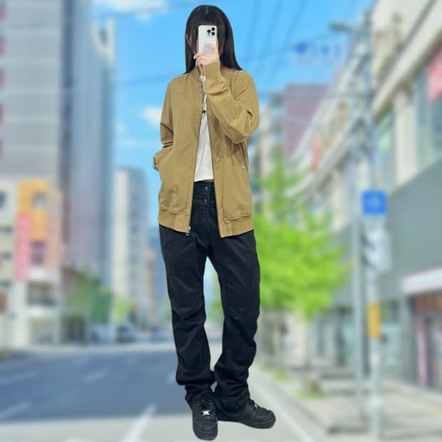 이카 코튼 블루종 자켓