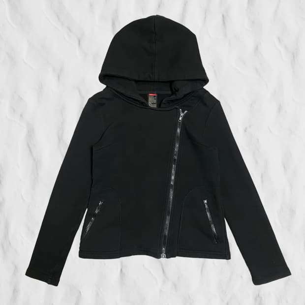 Double Standard사선집업 후드