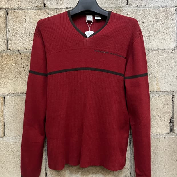 아르마니 익스체인지 브이넥 니트