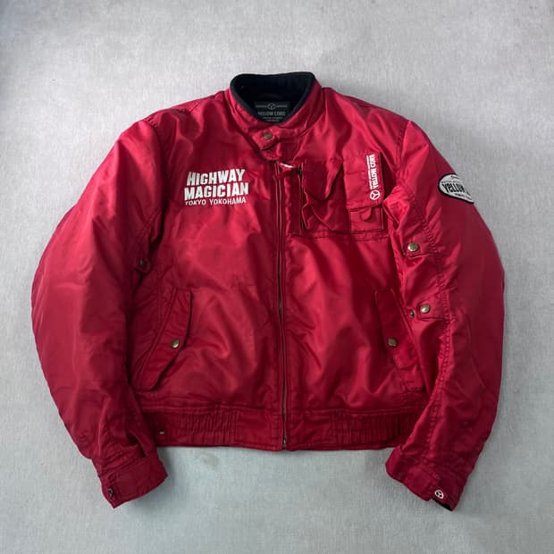 100 옐로우콘 나일론 레이싱 자켓