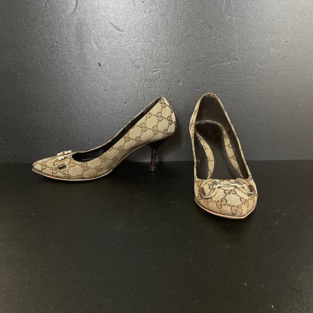 [245] GUCCI 구찌 홀스빗 펌프스 자카드 하이힐