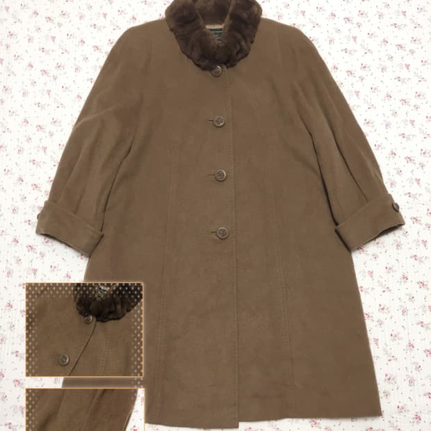 빈티지 브라운 퍼 코트