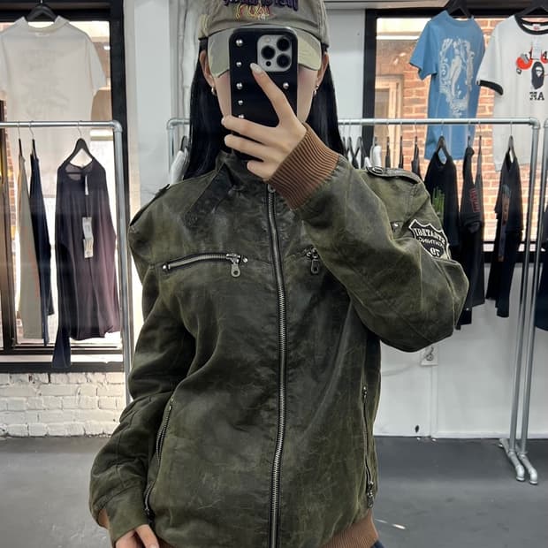 PPFM 패치워크 넥버클 자켓