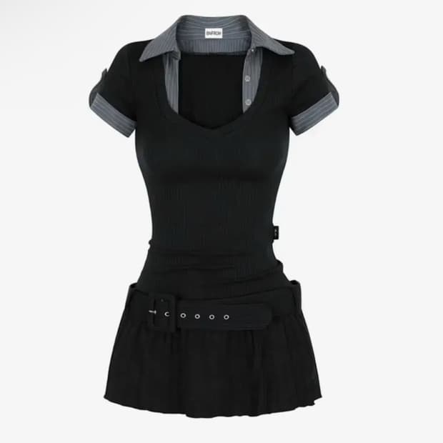 비엔프롬 bnfrom STUDY WASIT BELT DRESS 원피스