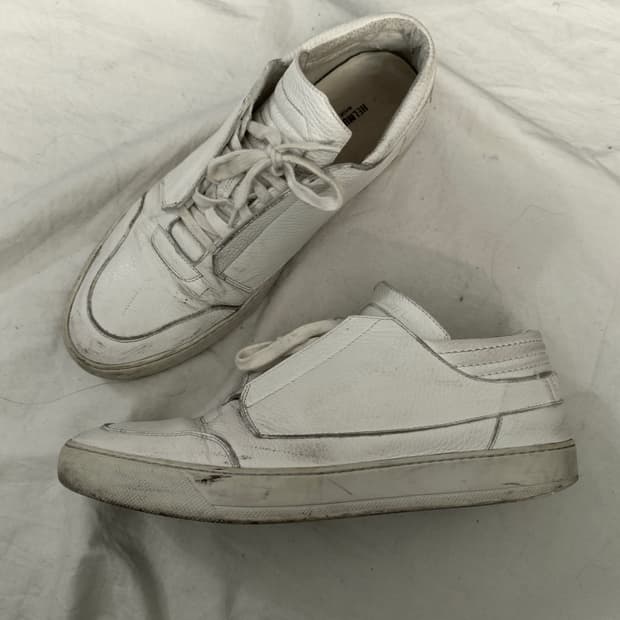 헬무트랭 레더 트레이너 스니커즈