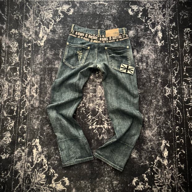 punk style denim pants