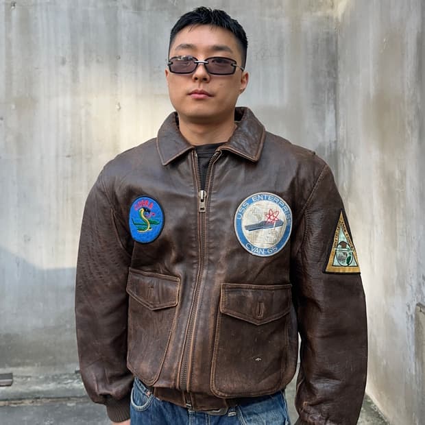 80’s Avirex G-1 leather patch flight 