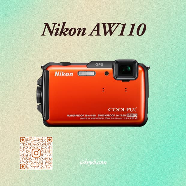미품급) 니콘 쿨픽스 aw100 오렌지 Nikon aw110