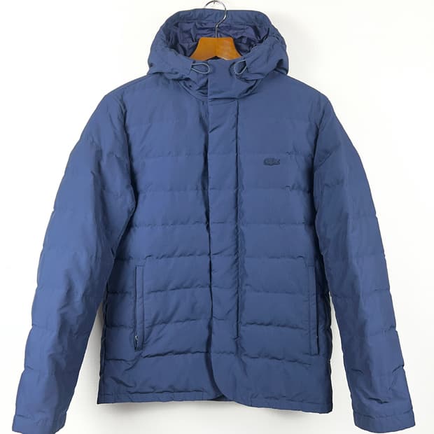 라코스테 남성 덕다운 후디 블루종 패딩자켓 100