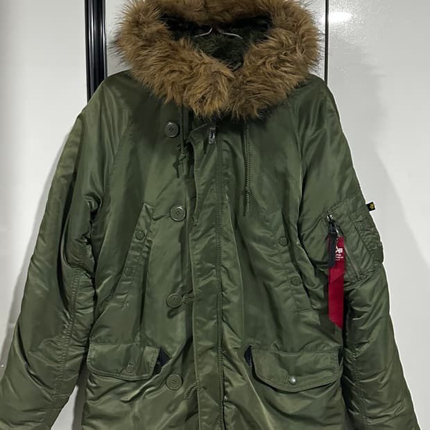 알파인더스트리 N3B 그린 밀리터리 야상 패딩 자켓 M