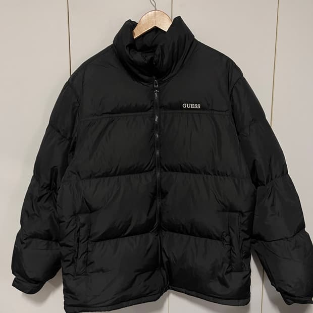 GUESS 게스 검정 푸퍼 패딩 XL