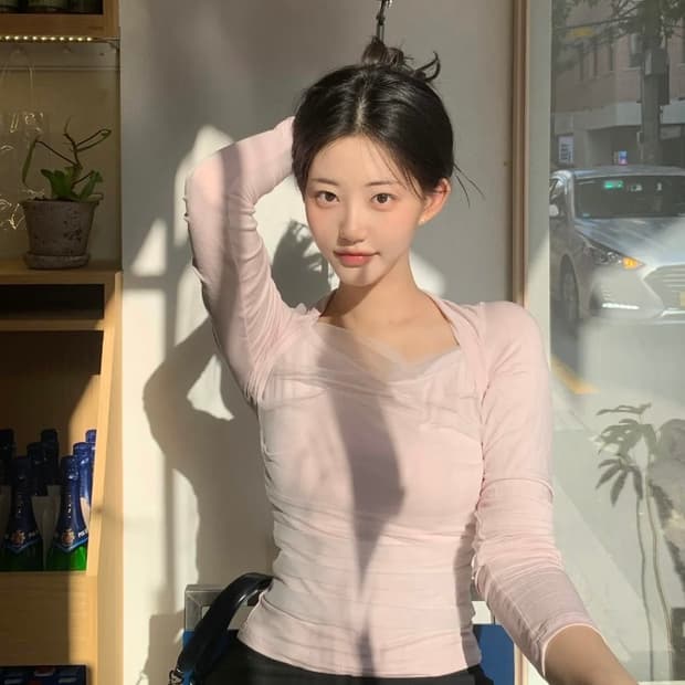 제니오 안느 볼레로 롱슬리브 (핑크)