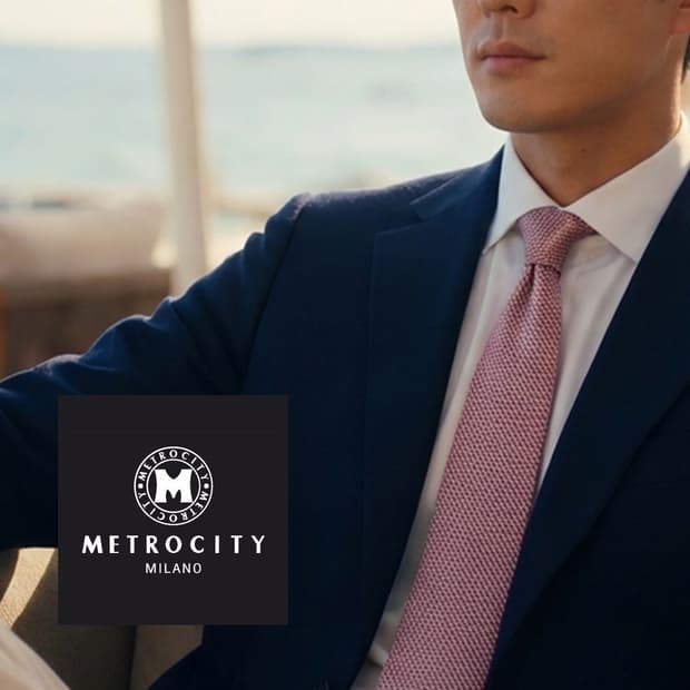 메트로시티 실크 핑크 자카드 패턴 넥타이 8.2cm A+등급 A19728