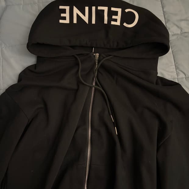 셀린느 코튼 플리스 루즈 후드 집업