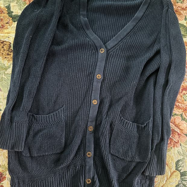 빈티지 네이비 가디건 드레스