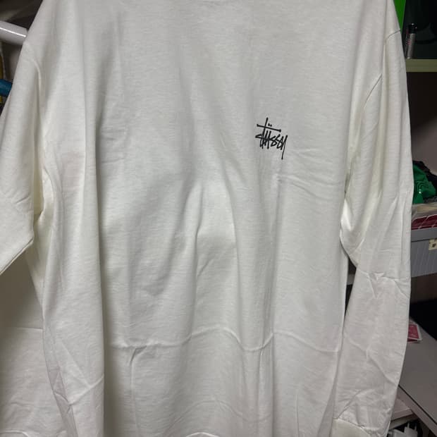 스투시 베이직 롱슬리브 티셔츠 화이트 L