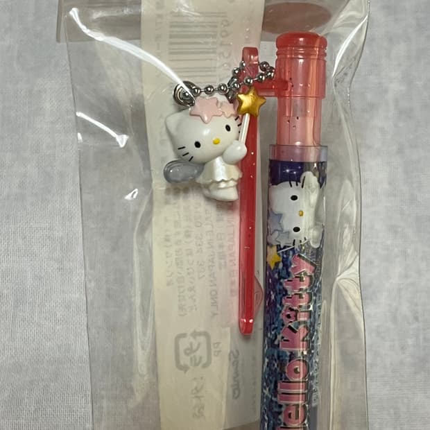 고전 산리오 키티 헬로키티 볼펜 스트랩 하코다테 요정 키티 별요정