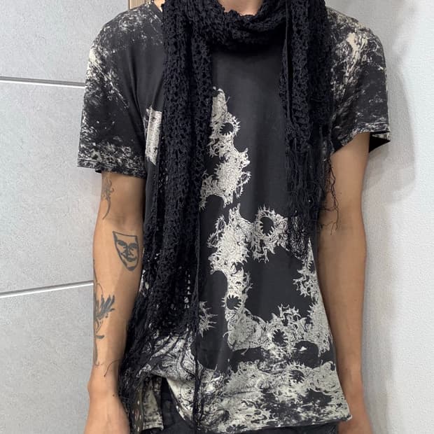 22. Black y2K Scarf 2.5