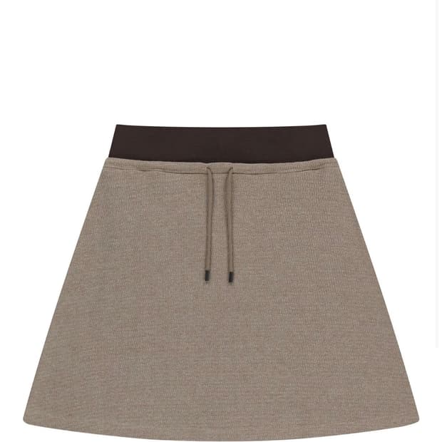 038 MINI WAFFLE A-LINE SKIRT CAPPUCCINO