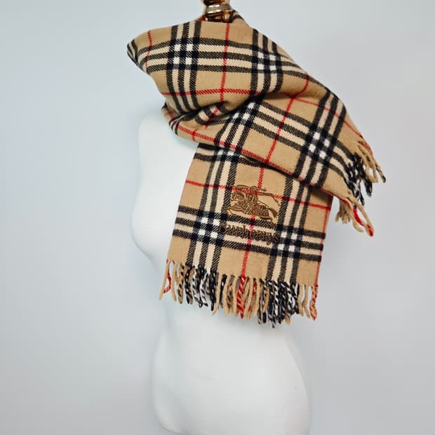 버버리 베이지 노바 체크 머플러 숄 블랭킷 