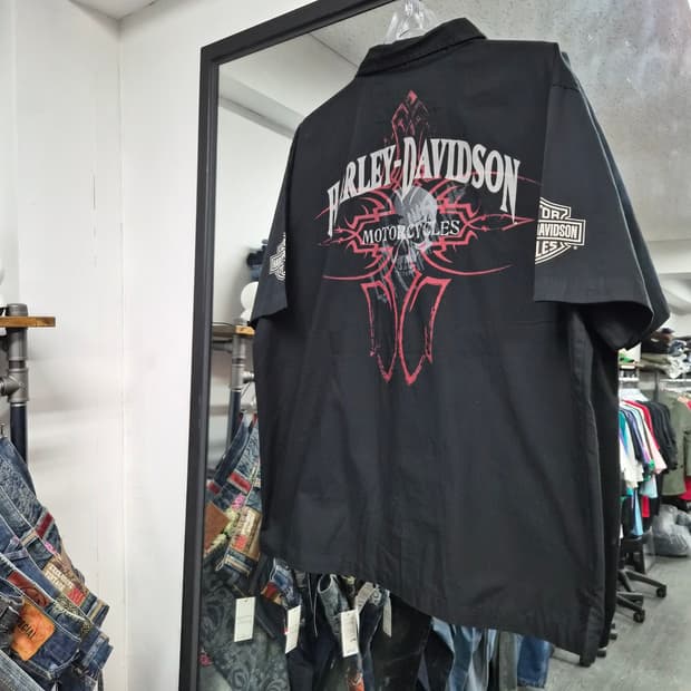 Harley Davidson 그래픽 워크 셔츠