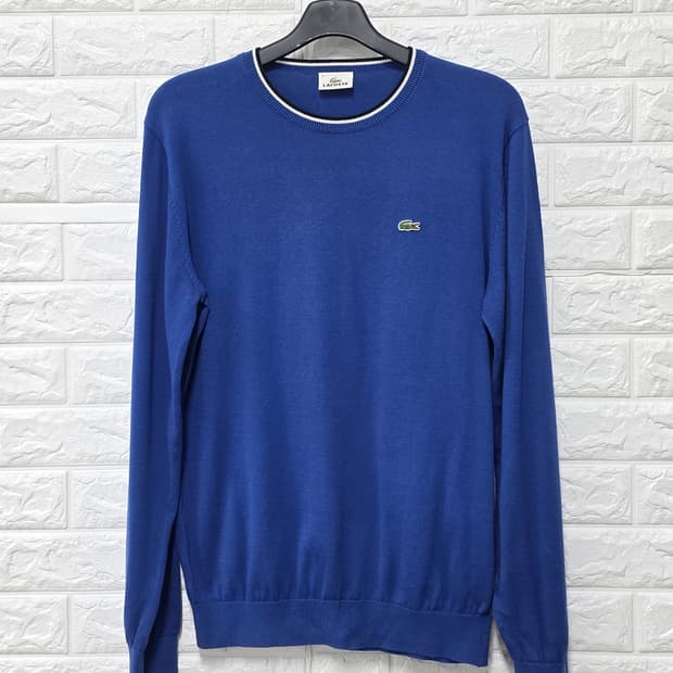 택포_ 라코스테 남성 블루 니트 100