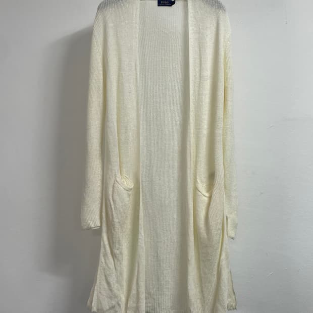 폴로 랄프로렌 우먼스 린넨 롱 가디건  (on.571)