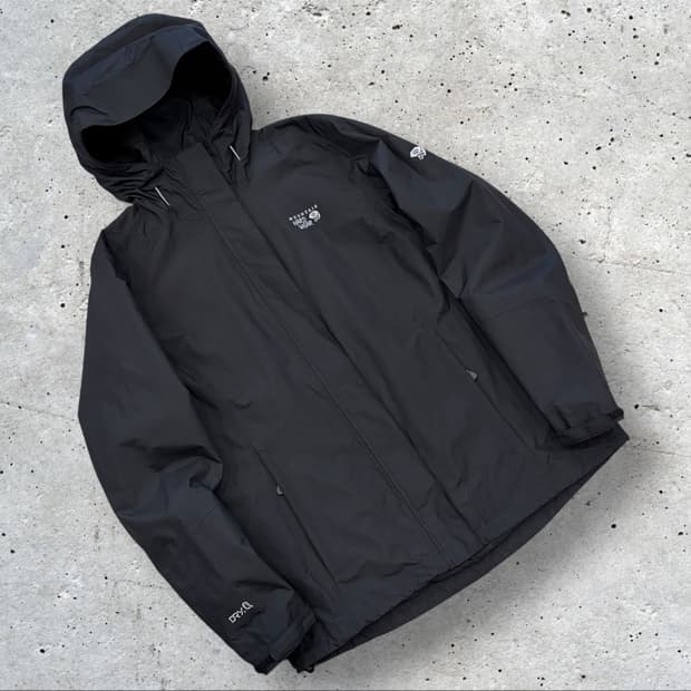 [M] 마운틴하드웨어 드라이Q 블랙 바람막이 후드 자켓 D23