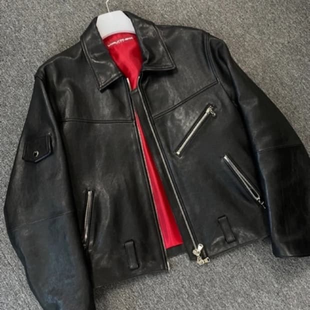 월드딜레마 World Dilema 라이더 소 가죽 자켓 (S급)