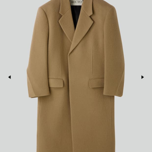 렉토 25FW 헤어리 울 싱글코트 라이트 카키 베이지