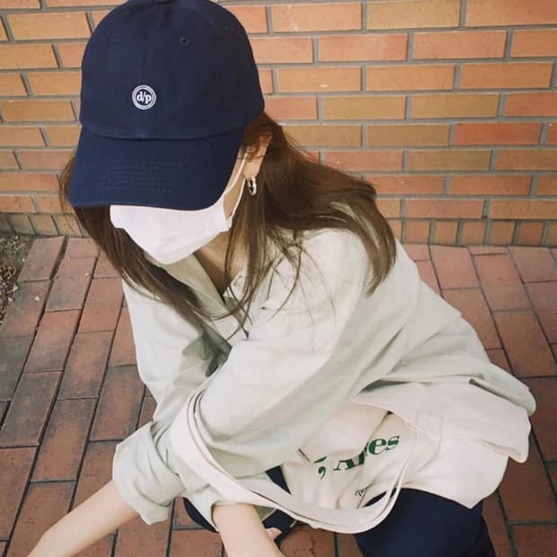 레드벨벳 슬기 착용) 드파운드 볼캡 구버전 네이비