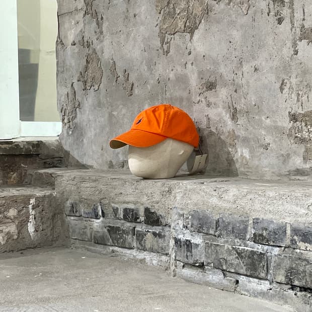 폴로 랄프로렌 오렌지 네이비포니 베이직 볼캡