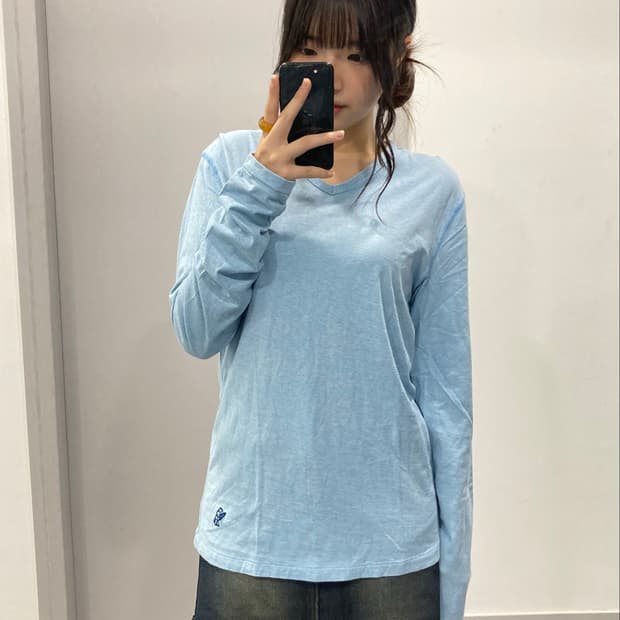 후아유 브이넥 롱슬리브