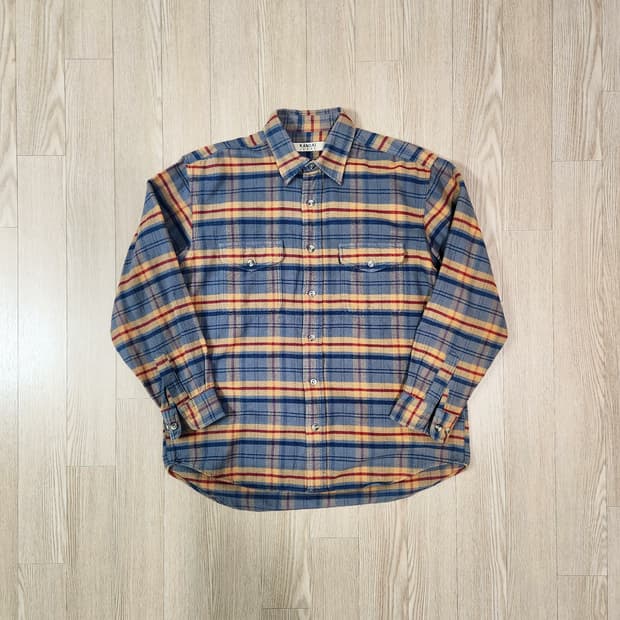 kansai yamamoto 러기드 더블 포켓 플란넬 셔츠
