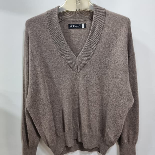 초이콤마 캐시미어 V넥 니트티 (D16