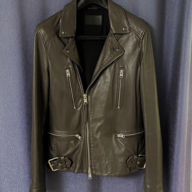 올세인츠 양가죽 라이더자켓 남자m