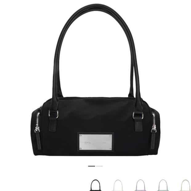 마뗑킴 나일론 보스턴백 블랙