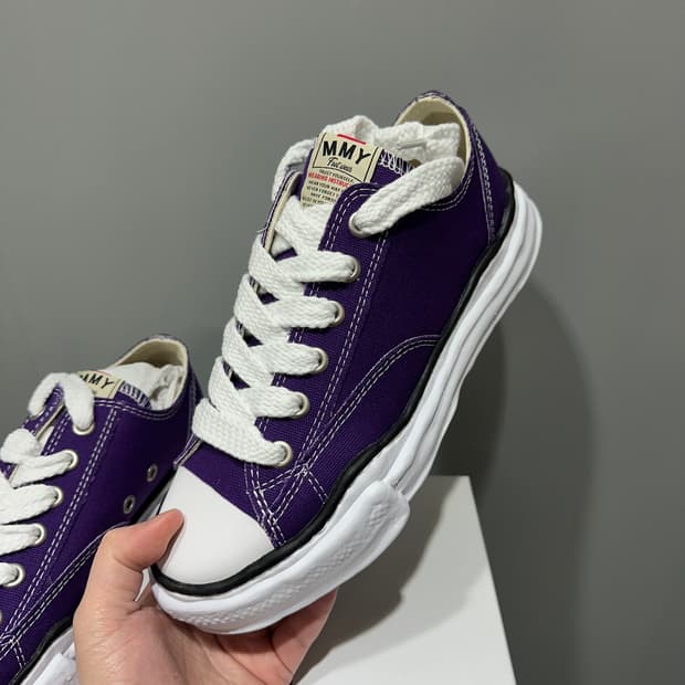 (정품/새상품) 미하라 야스히로 퍼플 피터슨 OG솔 캔버스 스니커즈