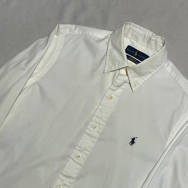 XS 폴로랄프로렌 클래식핏 화이트 코튼 셔츠 