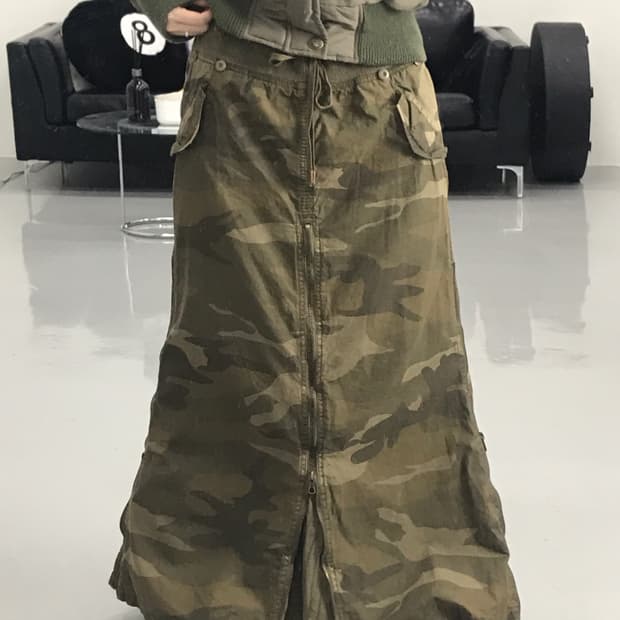 G.o.a Camo Detail Long Skirts
