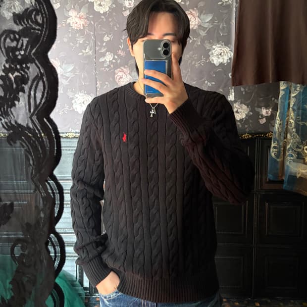 a164) 폴로랄프로렌 포니 케이블 니트