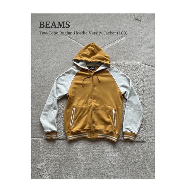 빔즈 투톤 후디 바시티 자켓 (100)