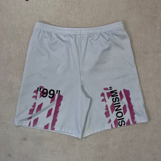 35 오프화이트 19SS 화이트 애로우 메쉬 팬츠