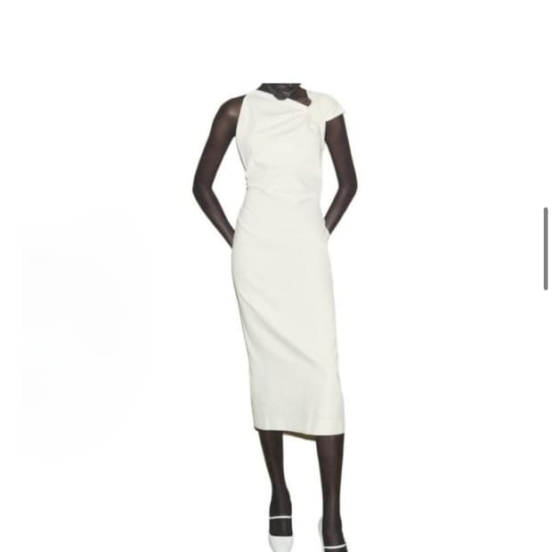 자라 리넨 린넬 블렌드 매듭 원피스 xs