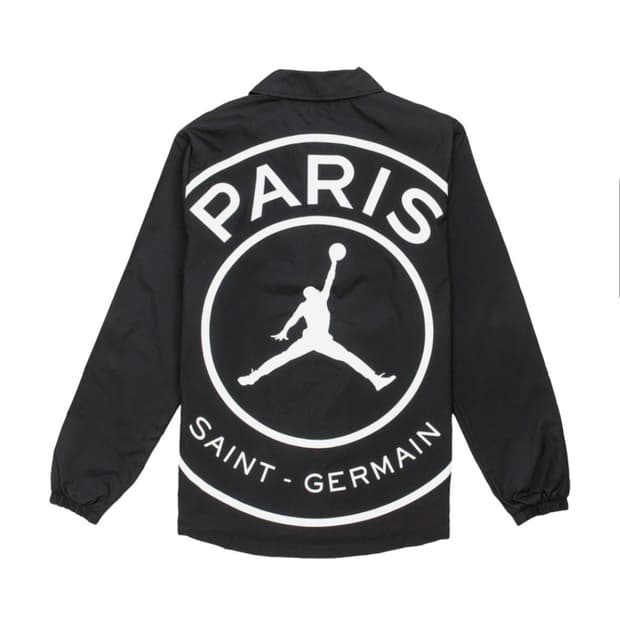 조던 x 파리 생제르맹 코치 자켓 블랙 화이트 S