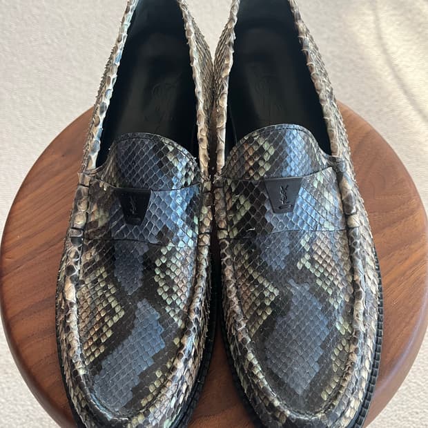 12ss YSL REAL PHYTHON LOAFER