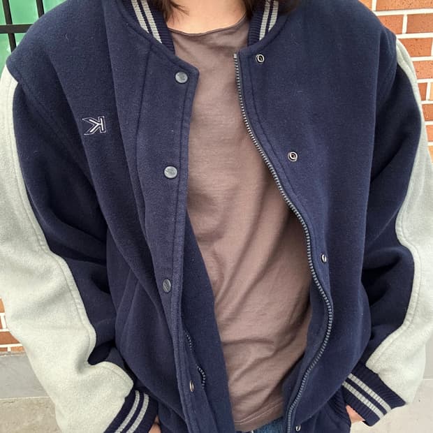 (XXL)90s 나이키 울 바시티 자켓