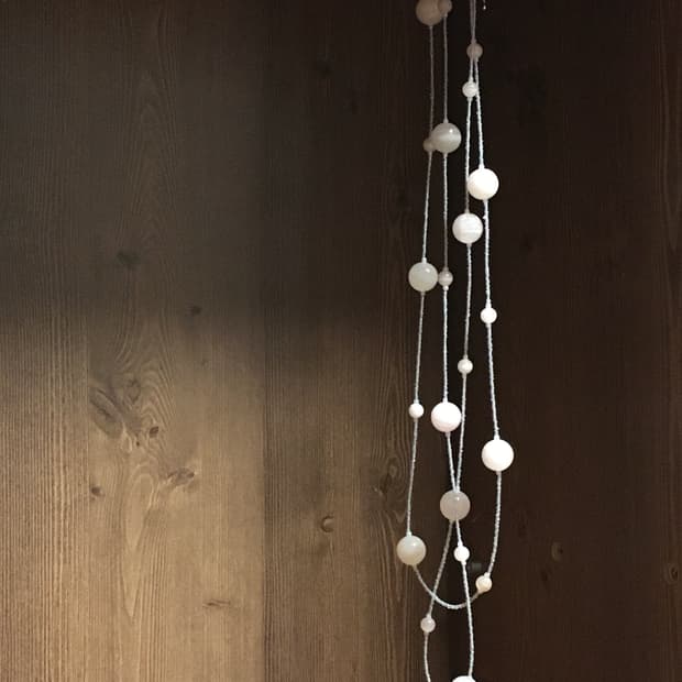 핑크볼 롱 목걸이 페어리 오리엔탈 레테